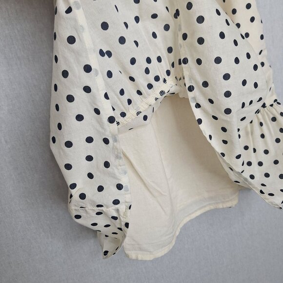 💙 Gap Kids Girls Cotton Polkadot Ruffle Straps Lined Dress Size S Preppy Cute O - Picture 7 of 9